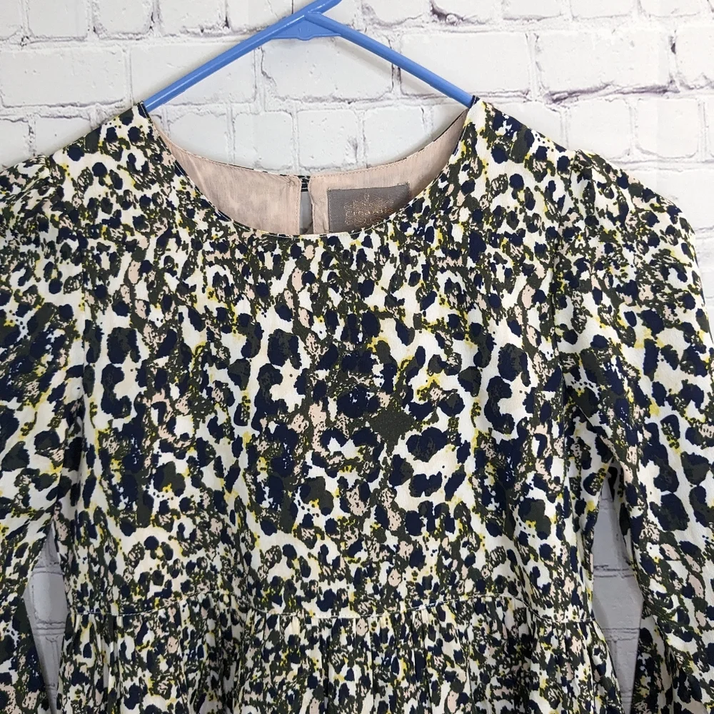 CREAMIE Gorgeous Dress! Girls' 8 Lined Animal Print Long-sleeved Party Dress - Picture 5 of 11